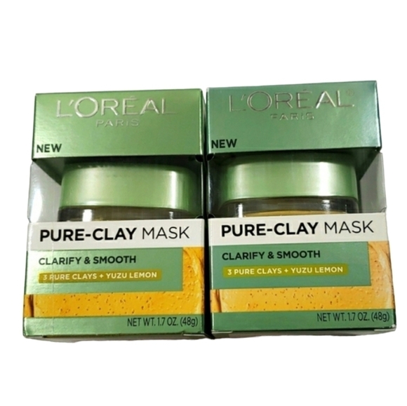 L'OREAL PARIS Clay Mask Clarify and Smooth 1.7 fl. oz.~~Lot of 2~~ - Picture 1 of 8